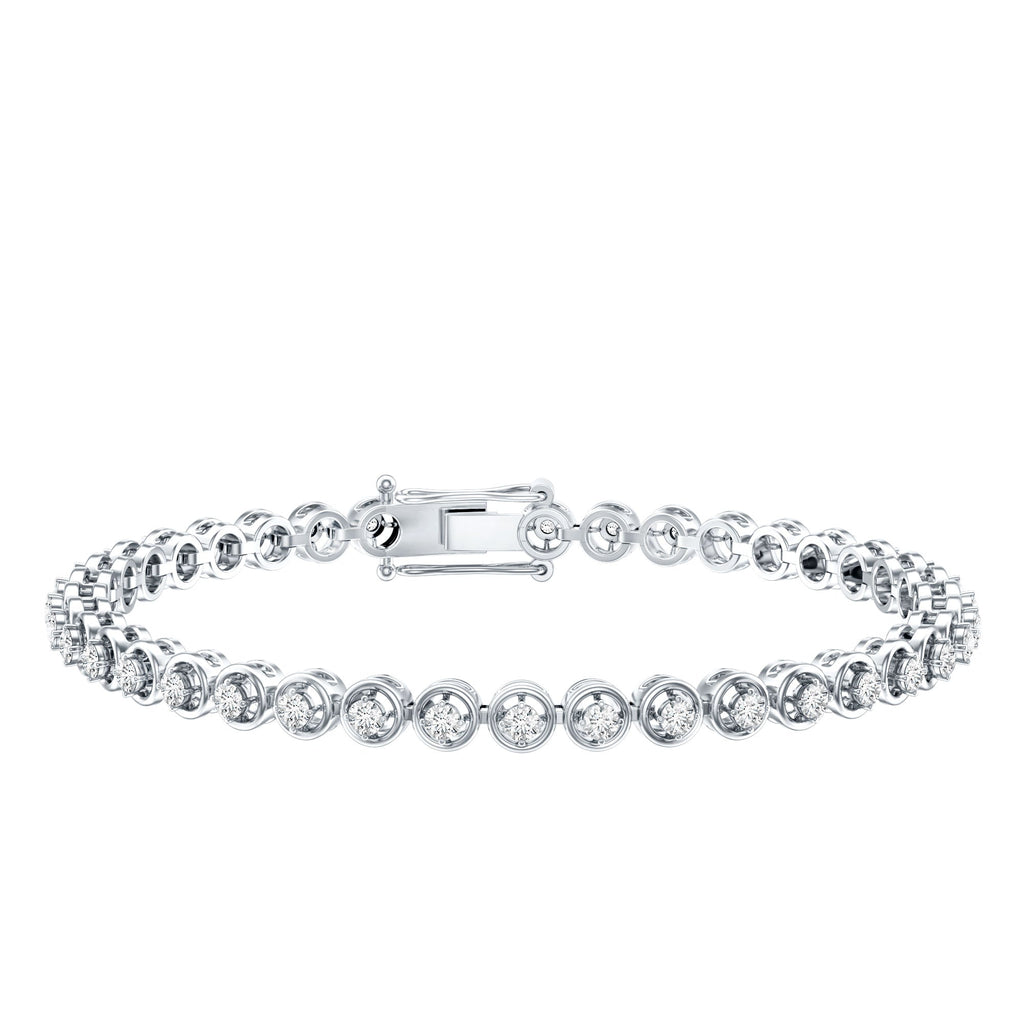 Certified Lab Grown Classic Round Diamond Bridal Tennis Bracelet