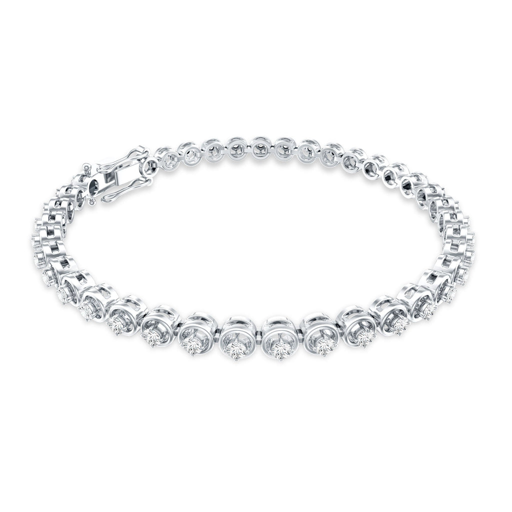Certified Lab Grown Classic Round Diamond Bridal Tennis Bracelet