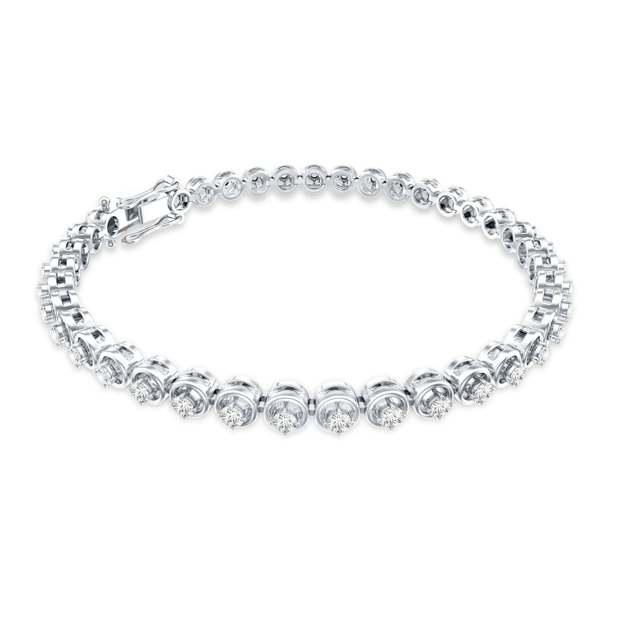 Certified Lab Grown Classic Round Diamond Bridal Tennis Bracelet
