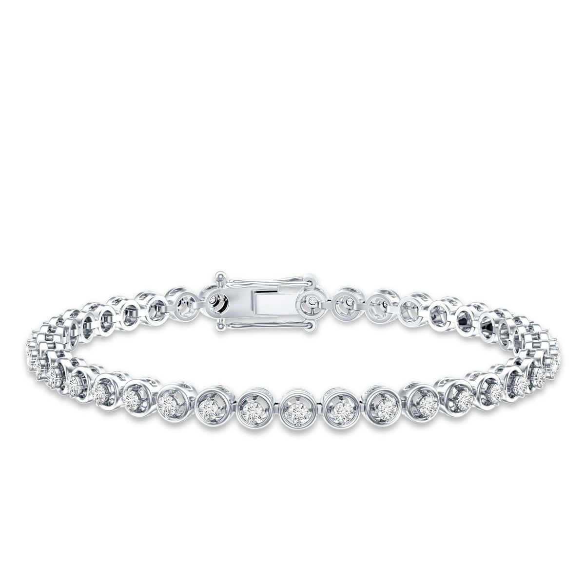 Certified Lab Grown Classic Round Diamond Bridal Tennis Bracelet