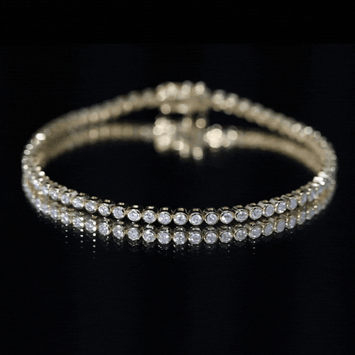Certified Bezel Set Lab Grown Diamond Tennis Bracelet