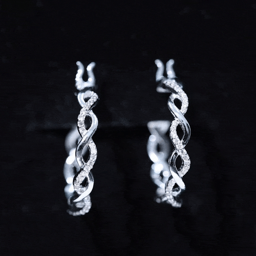 Certified Lab Created Diamond Hoops for Women