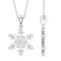 Lab Grown Diamond Christmas Snowflake Necklace