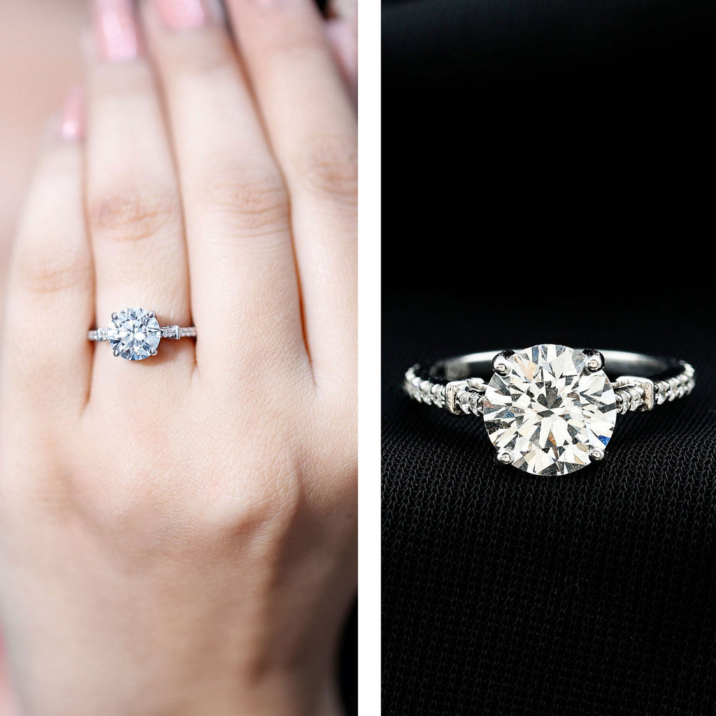Certified 2 Carat Lab Grown Diamond Simple Engagement Ring