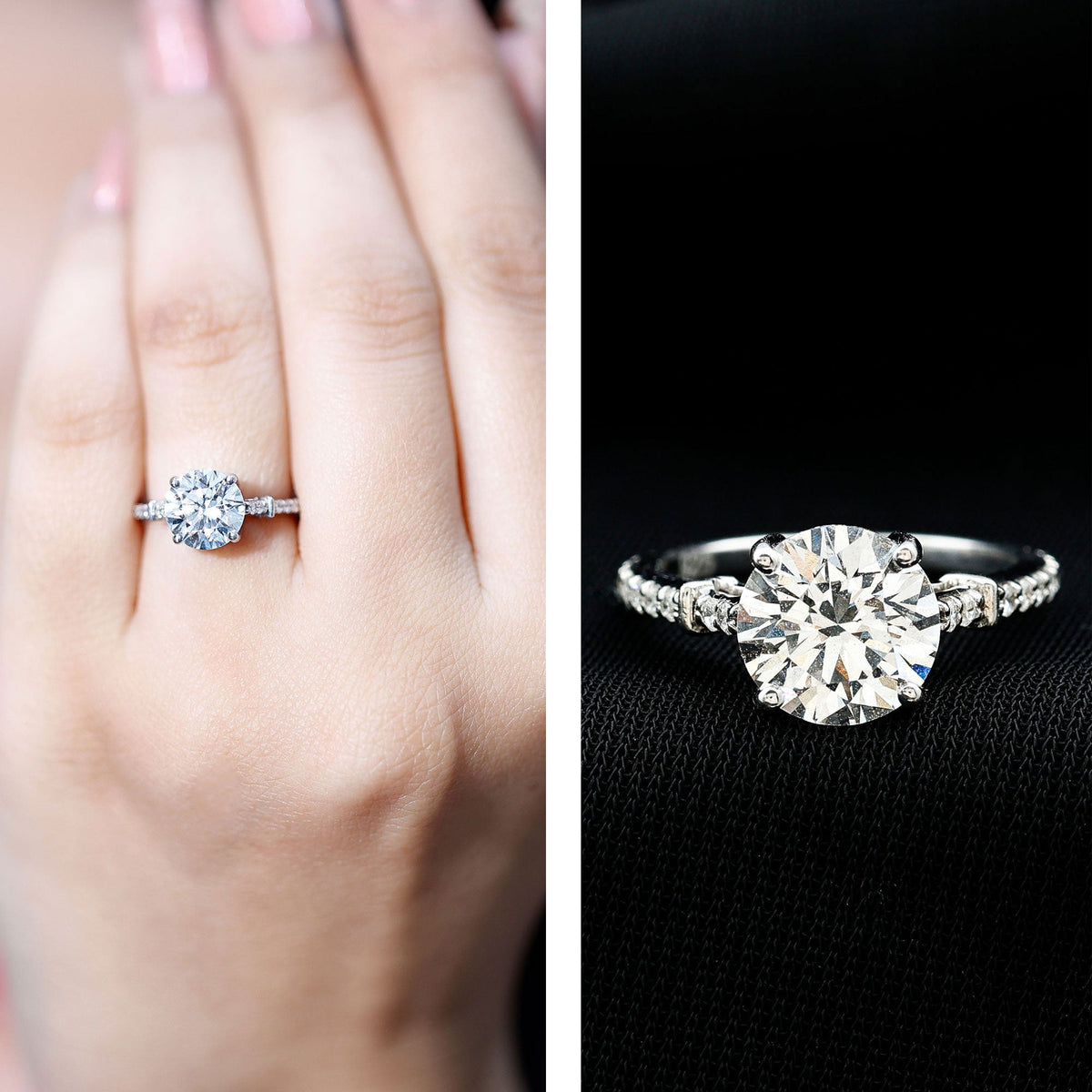 Certified 2 Carat Lab Grown Diamond Simple Engagement Ring