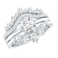 0.25 Carat Lab Grown Diamond Vintage Bridal Ring Set with 3 Piece