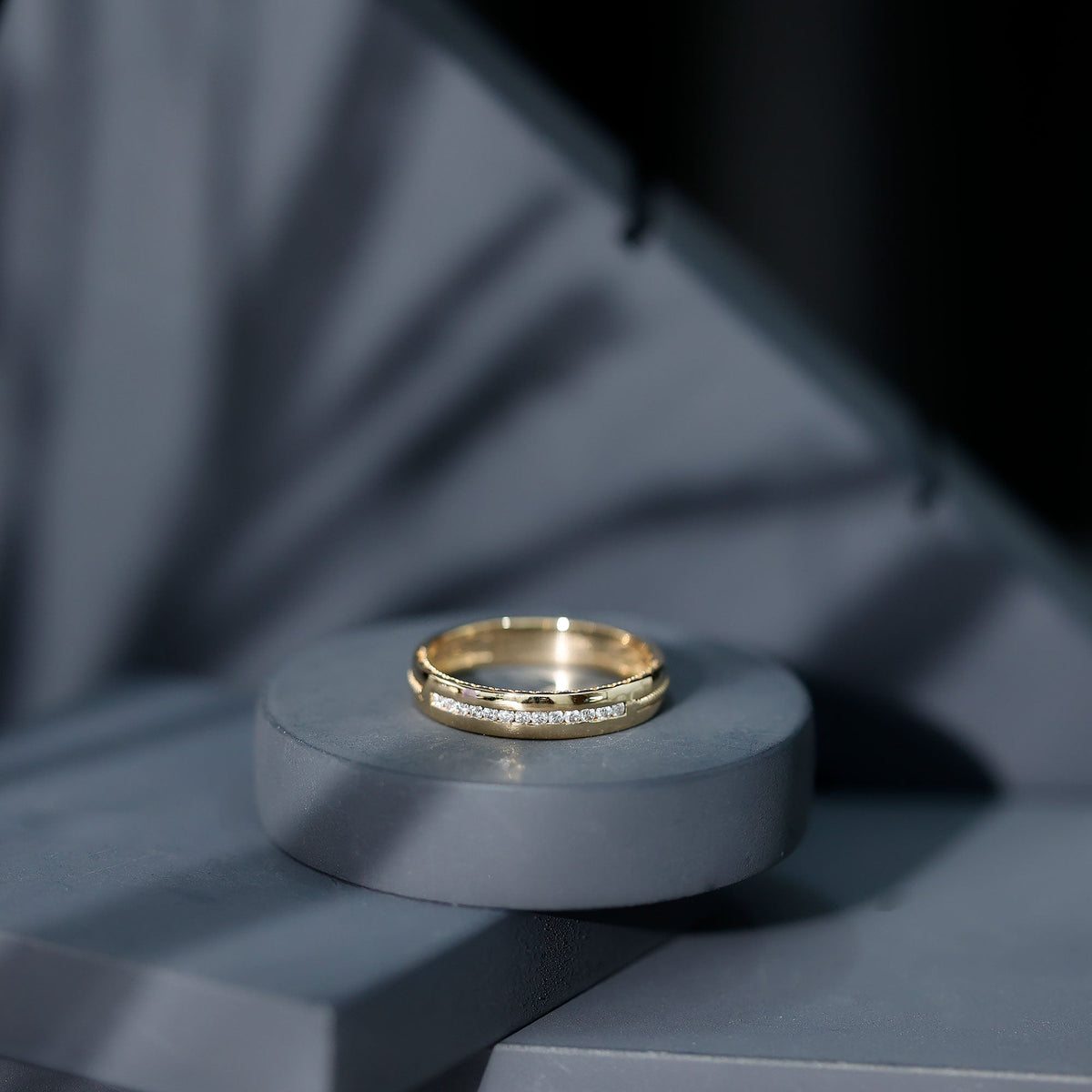 Lab Grown Diamond Twisted Rope Band with Accents