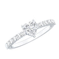 Lab Grown Diamond Heart Promise Ring With Side Stones